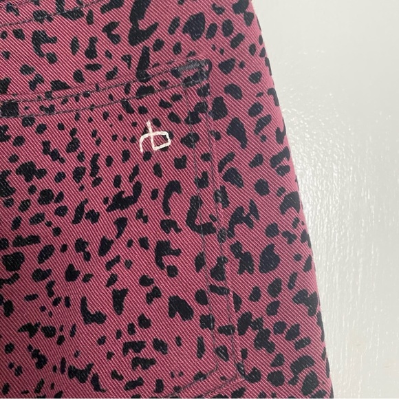 RAG & BONE Hana Cheetah Bootcut Jeans in Burgundy size 28 - Picture 8 of 11